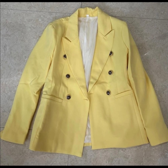 Lapel Neck Double Breasted Blazer - Picture 8 of 10